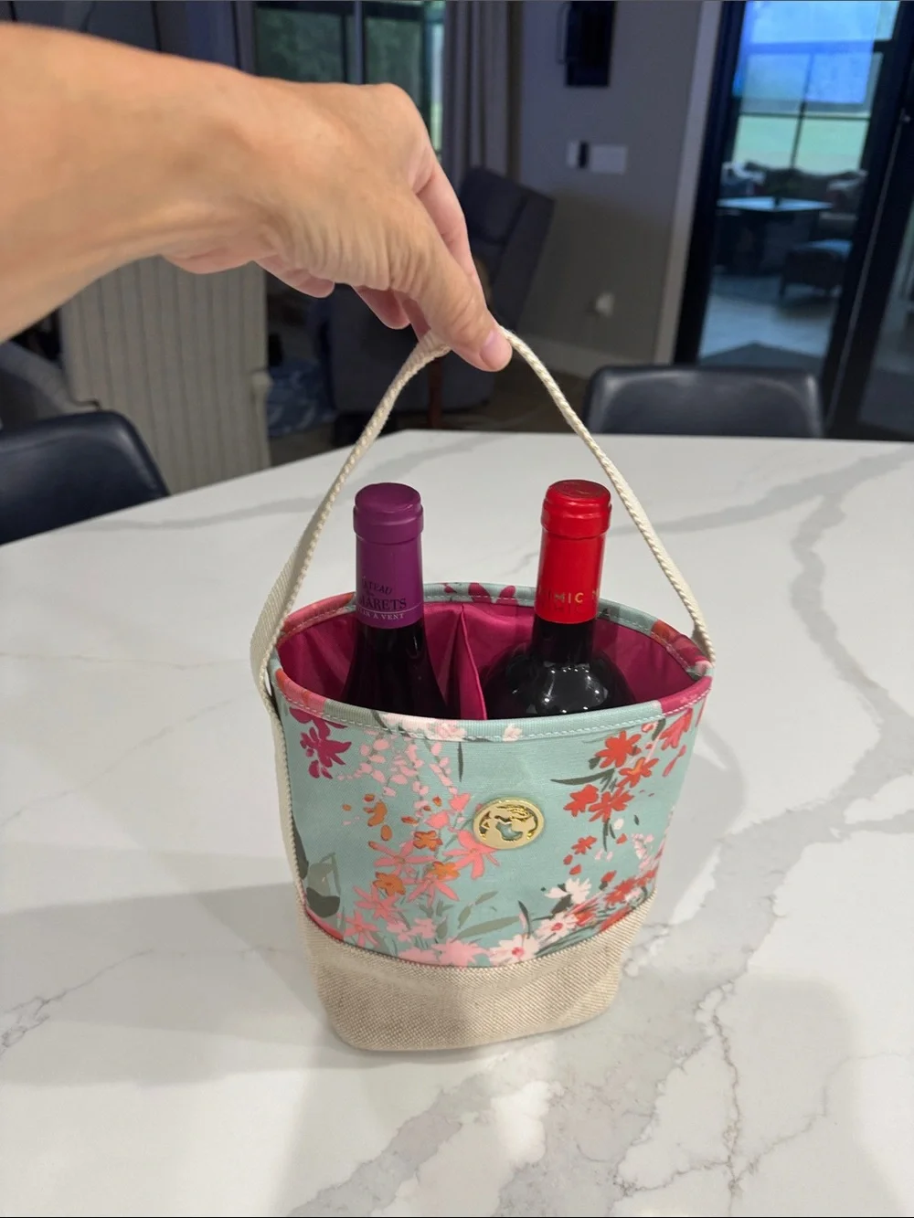 Spartina Canvas double wine caddy